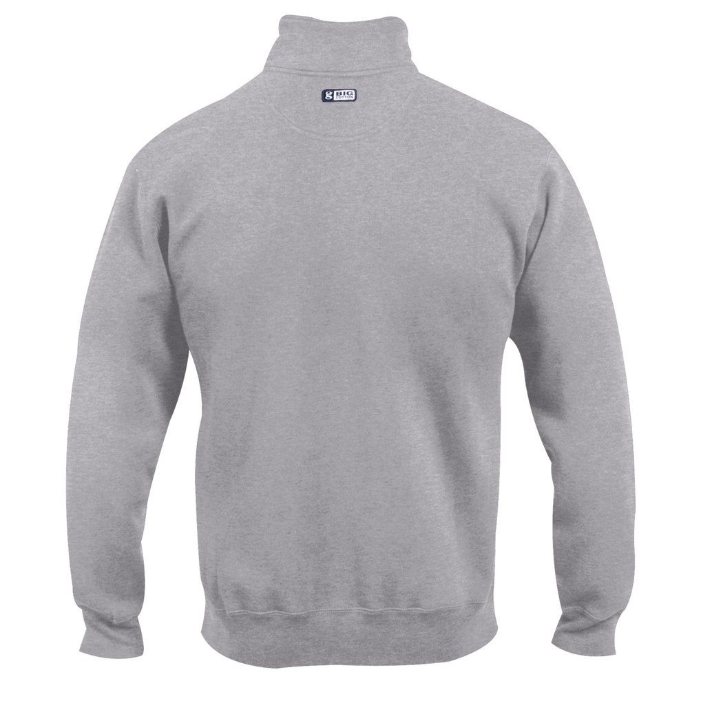 Wisconsin Badgers Big Cotton Quarter-Zip Pullover Sweatshirt - Gray
