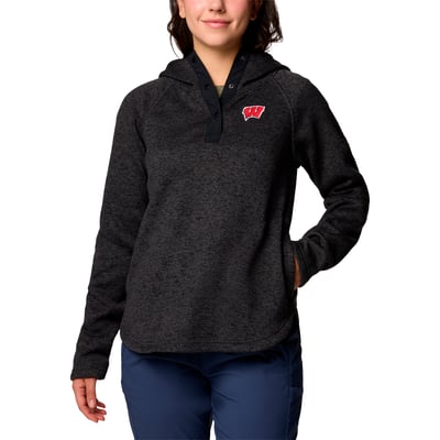 Wisconsin Badgers Columbia Sweater Weather Raglan Pullover Hoodie - Black