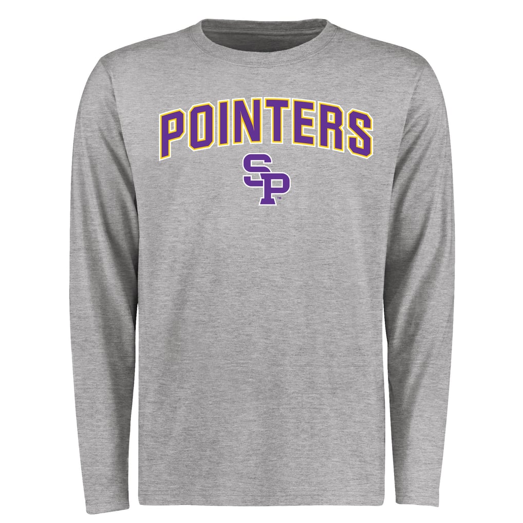Wisconsin-Stevens Point Pointers Proud Mascot Long Sleeve T-Shirt - Ash