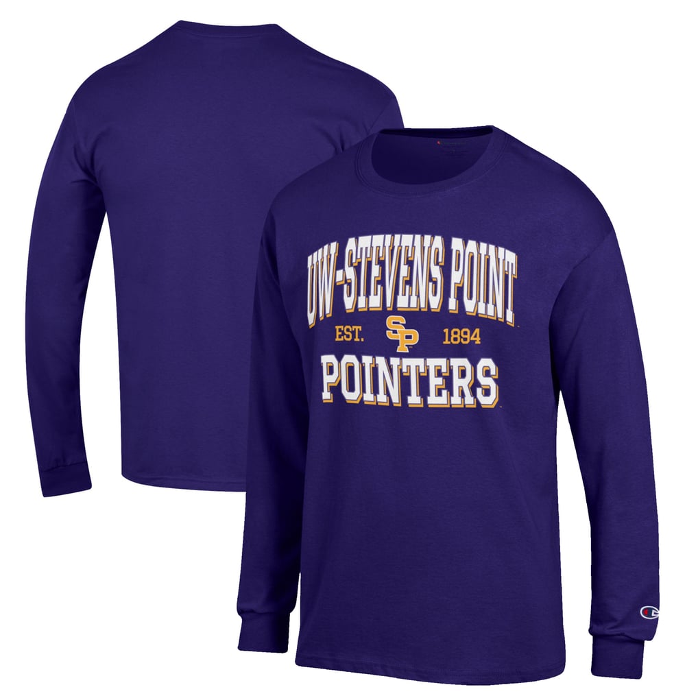 Wisconsin-Stevens Point Pointers Champion Jersey Est. Date Long Sleeve T-Shirt - Purple