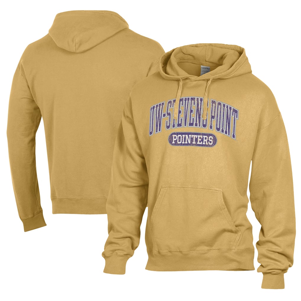  Wisconsin-Stevens Point Pointers Comfort Wash Lightweight Fleece Pullover Hoodie - Gold