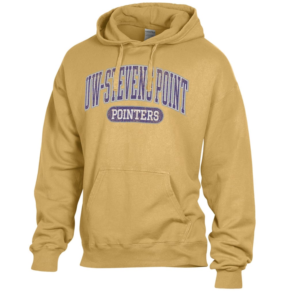  Wisconsin-Stevens Point Pointers Comfort Wash Lightweight Fleece Pullover Hoodie - Gold