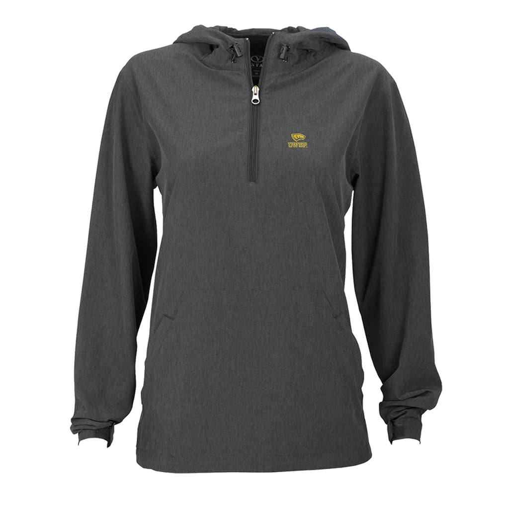 Wisconsin-Stevens Point Pointers Women's Pullover Stretch Anorak Jacket - Charcoal