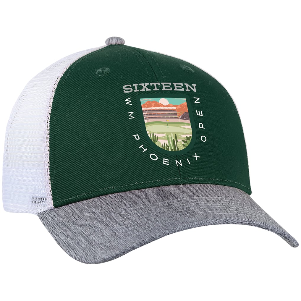 WM Phoenix Open Ahead Brandt Adjustable Trucker Hat - Green/Gray