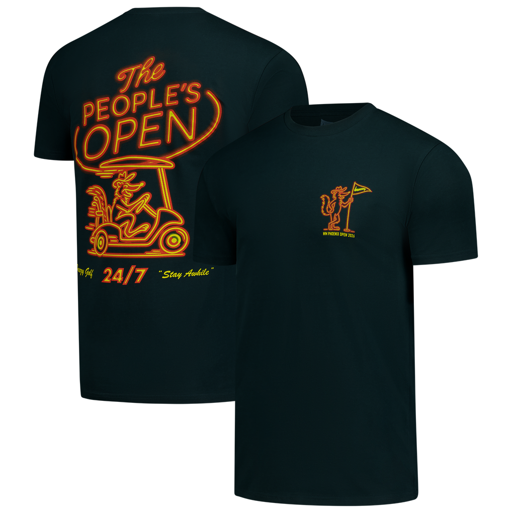 WM Phoenix Open Breezy Golf People's Open 24/7 T-Shirt - Black