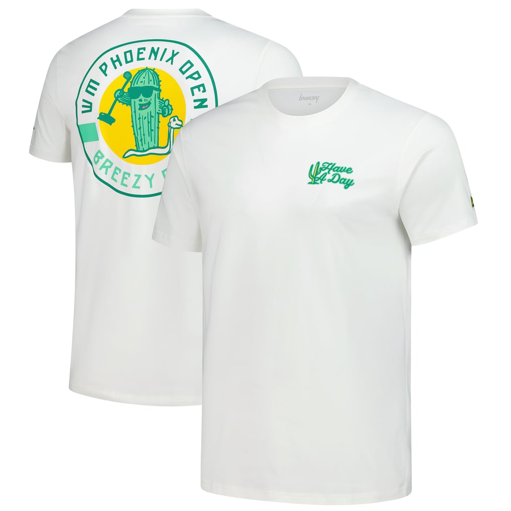 WM Phoenix Open Breezy Golf Cactus Crest T-Shirt - Cream