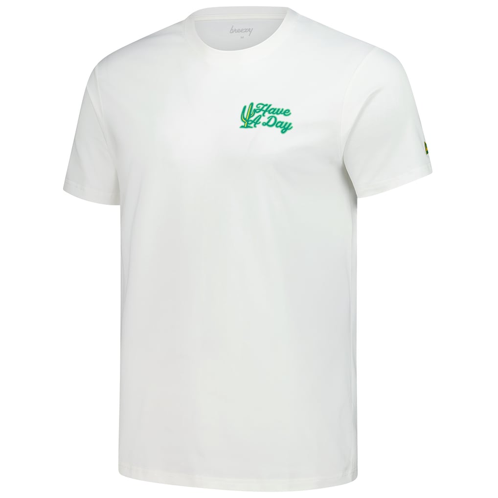 WM Phoenix Open Breezy Golf Cactus Crest T-Shirt - Cream