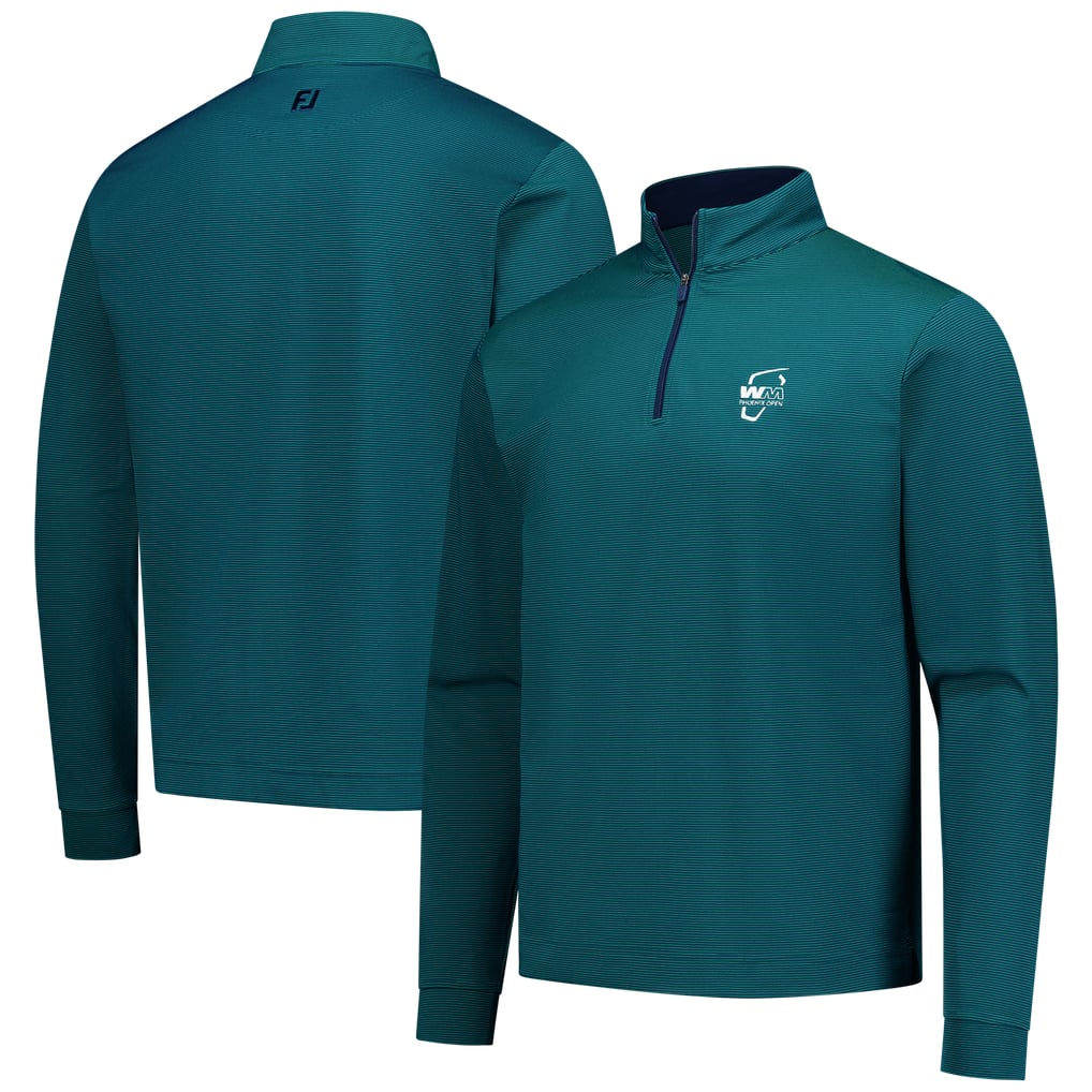 WM Phoenix Open FootJoy Ottoman Stripe Quarter-Zip Top - Green