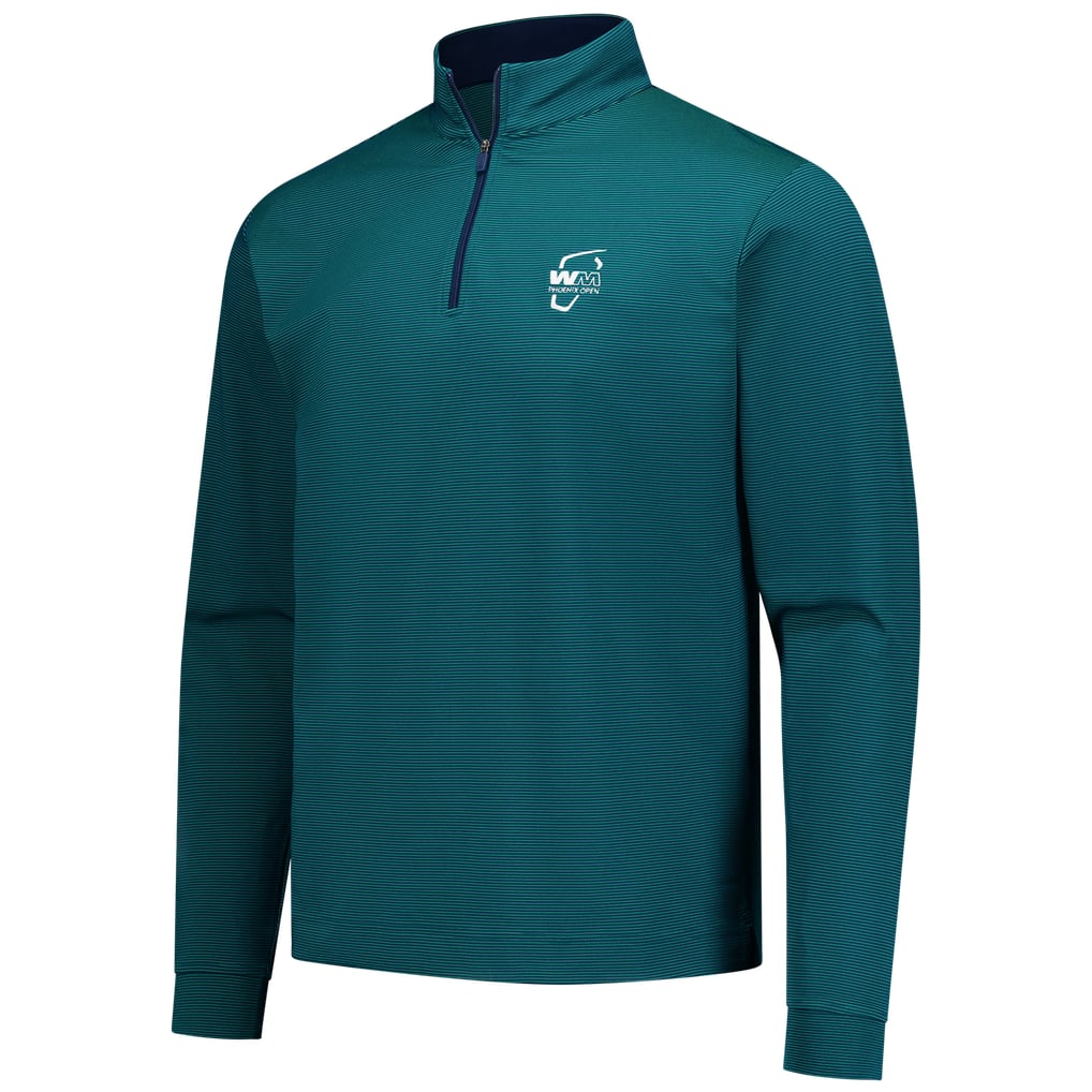 WM Phoenix Open FootJoy Ottoman Stripe Quarter-Zip Top - Green