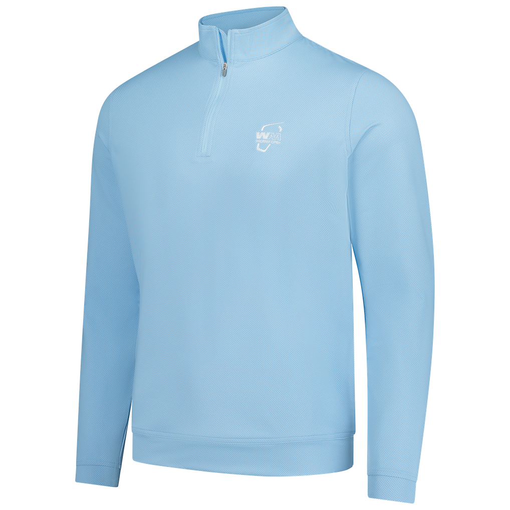 WM Phoenix Open Peter Millar Perth Birdseye Performance Quarter-Zip Top - Blue