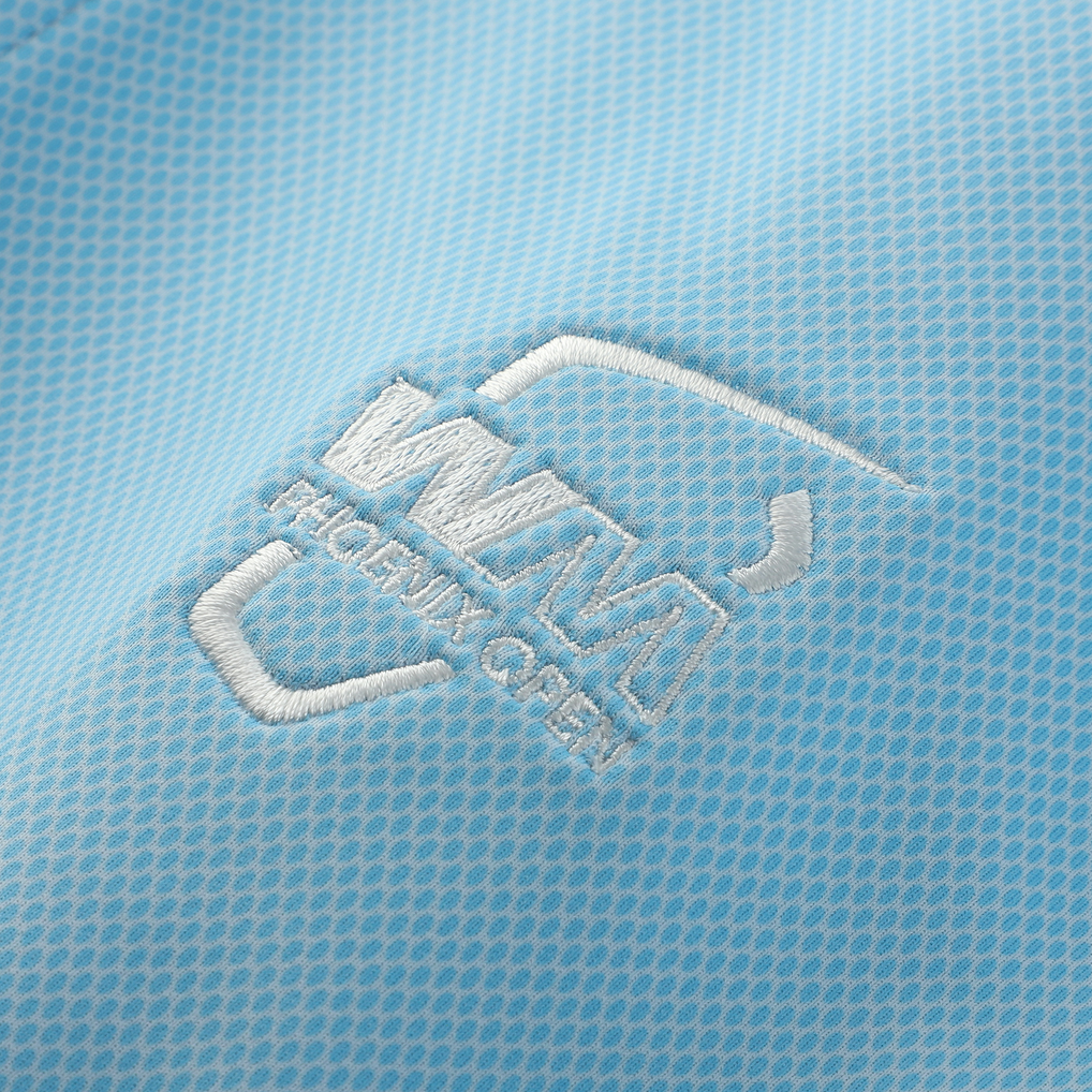 WM Phoenix Open Peter Millar Perth Birdseye Performance Quarter-Zip Top - Blue