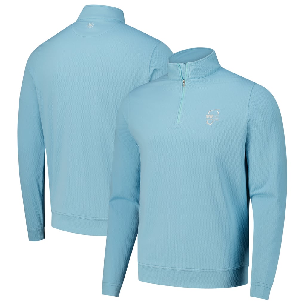 WM Phoenix Open Peter Millar Perth Oval Stitch Performance Quarter-Zip Top  - Blue