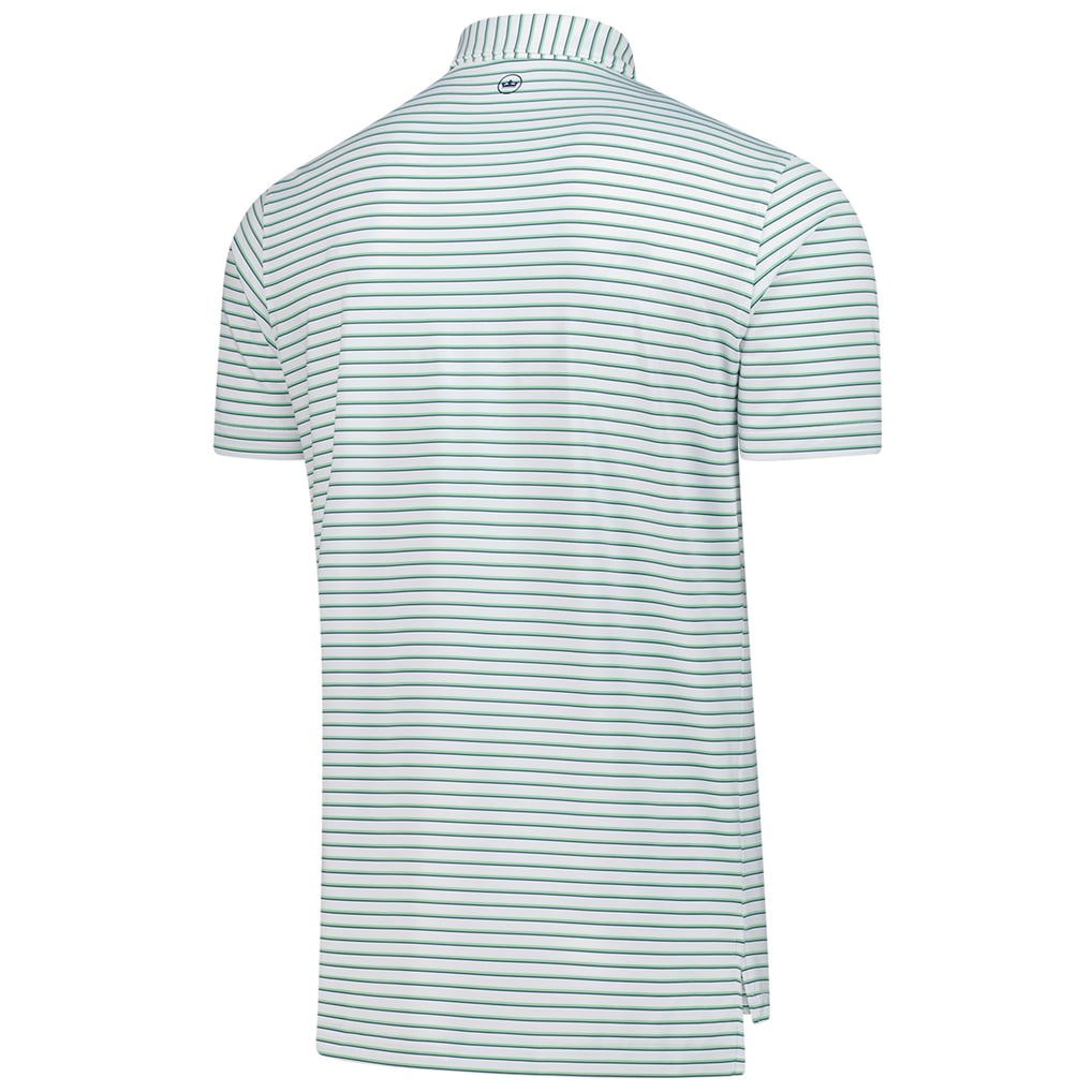 WM Phoenix Open Peter Millar Dunnes Stripe Performance Jersey Polo - White