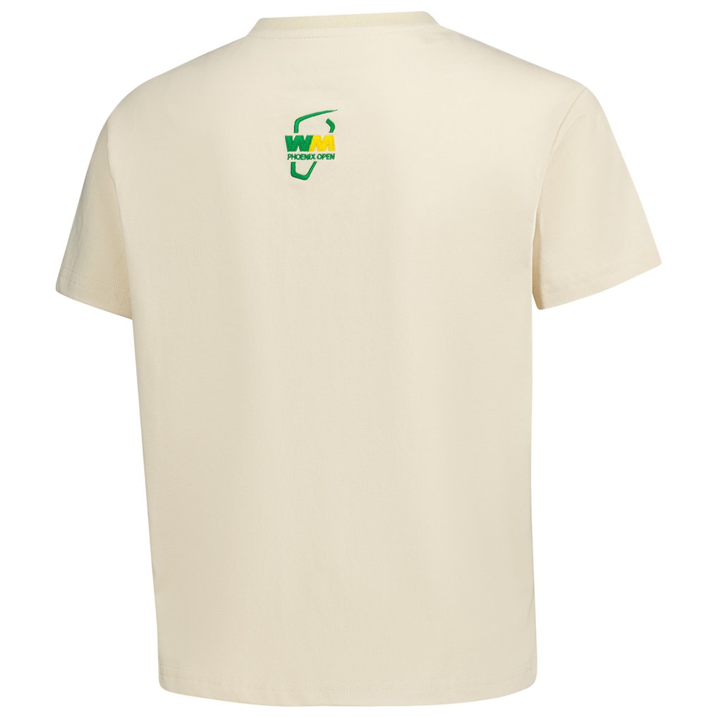 WM Phoenix Open Barstool Golf Women's Cropped T-Shirt - Tan