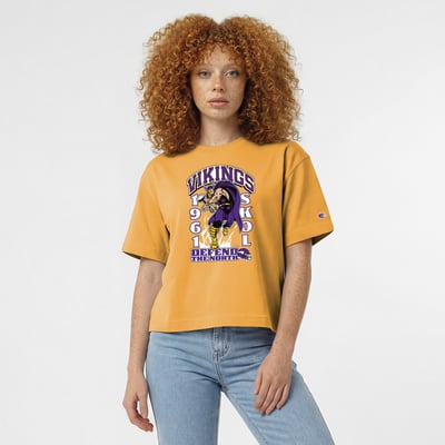 Minnesota Vikings Disney x Champion Women's Thor All-Star T-Shirt - Gold