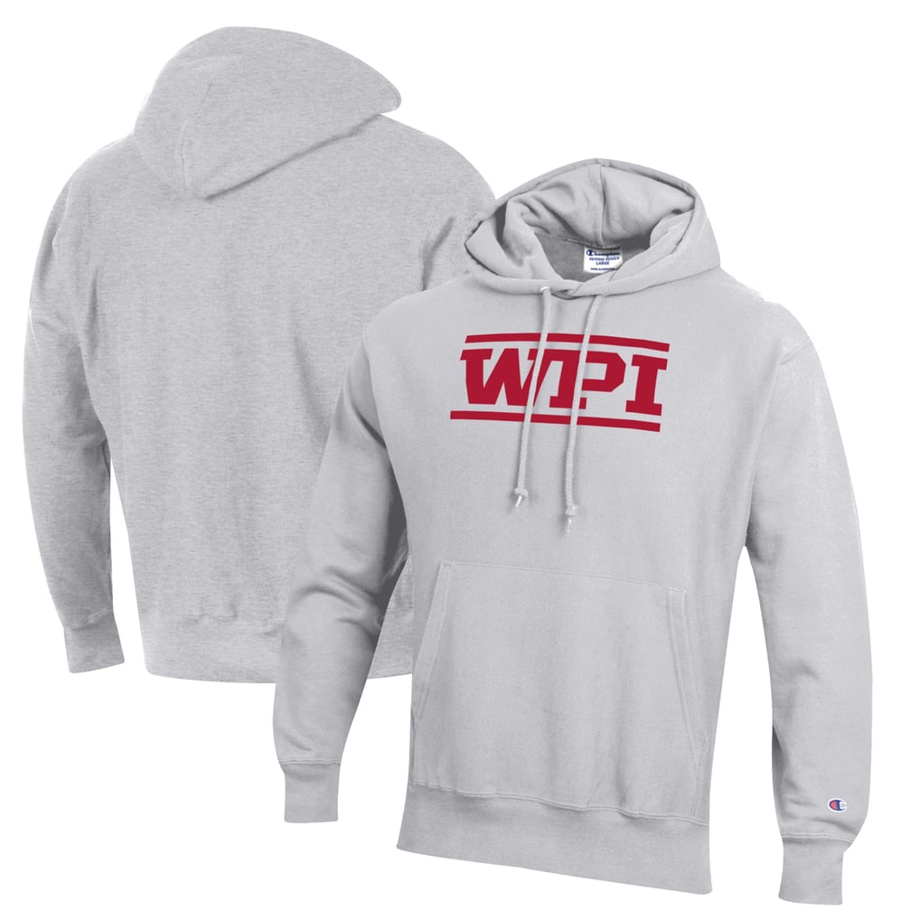 Worcester Polytechnic Institute Engineers Champion Reverse Weave Pullover Hoodie - Gray