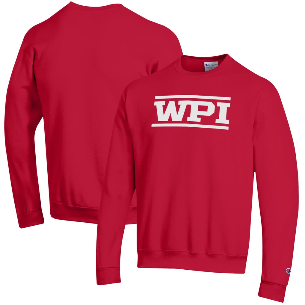 Worcester Polytechnic Institute Engineers Champion Eco Powerblend Crewneck Pullover Sweatshirt - Red