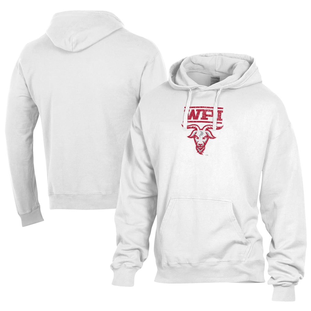  Worcester Polytechnic Institute Engineers Comfort Wash Lightweight Fleece Pullover Hoodie - White