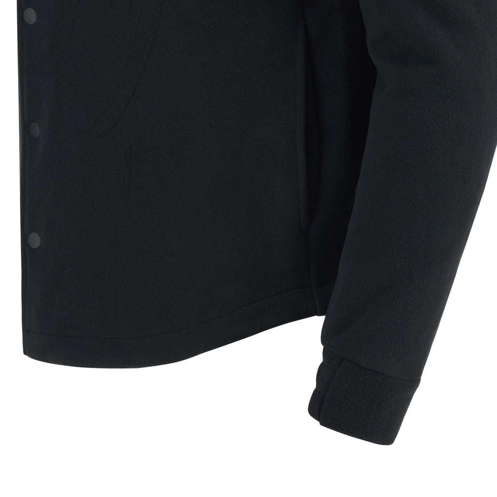  Wrexham Macron Dragons Fleece Button-Up Overshirt - Black