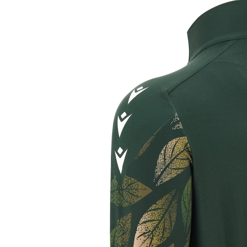  Wrexham Macron Warm-Up Quarter-Zip Pullover - Green