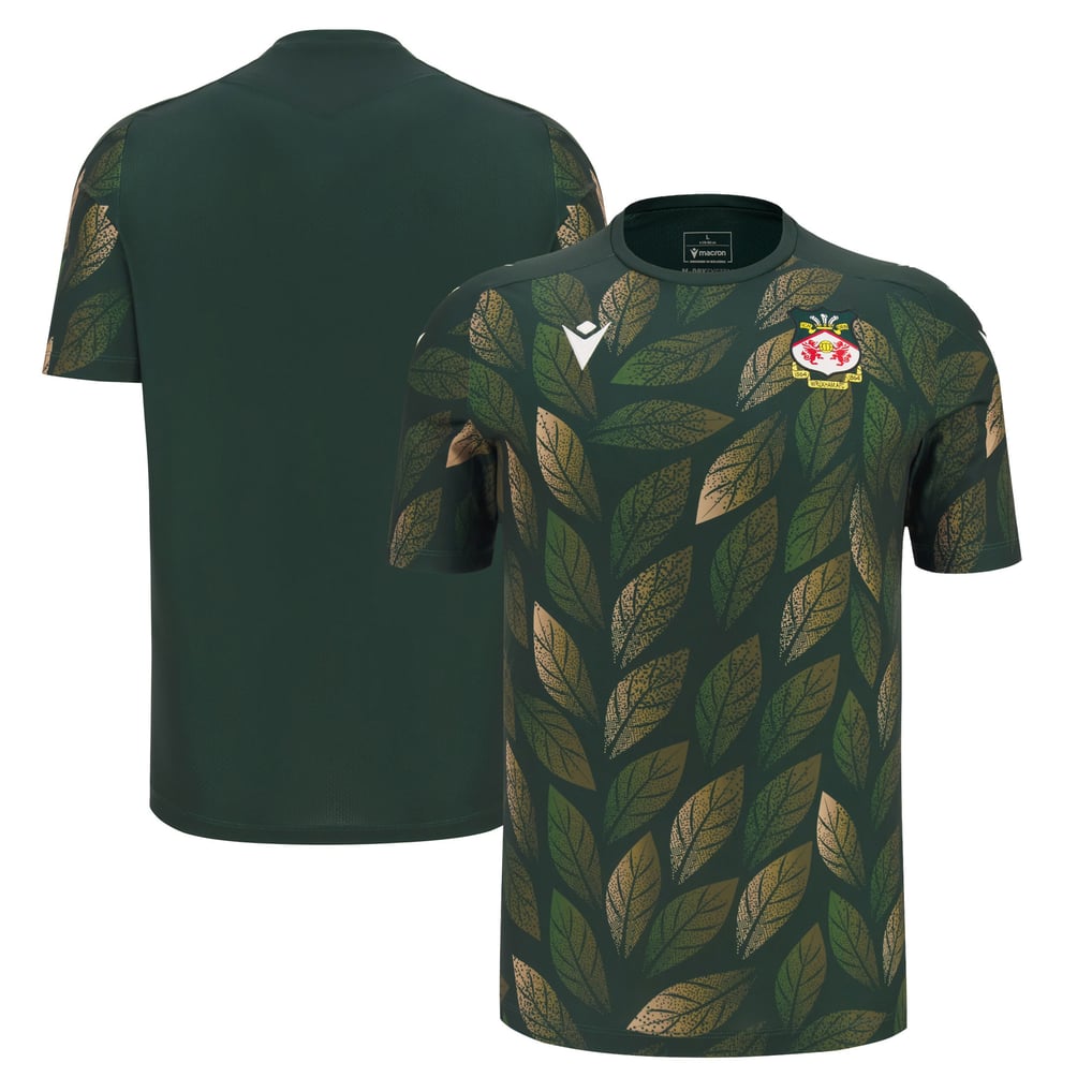  Wrexham Macron Warm-Up Top - Green