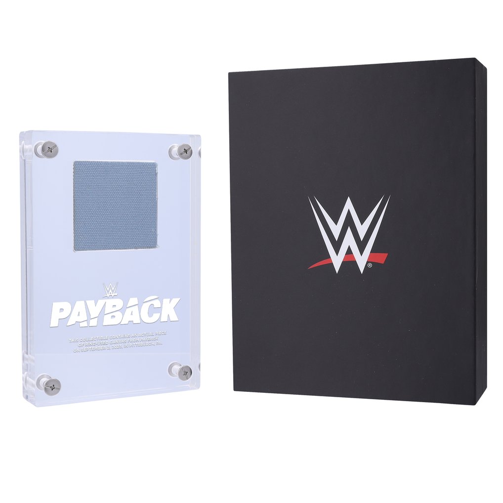 2023 WWE Payback Fanatics Authentic Acrylic Event-Used Ring Canvas Display Case