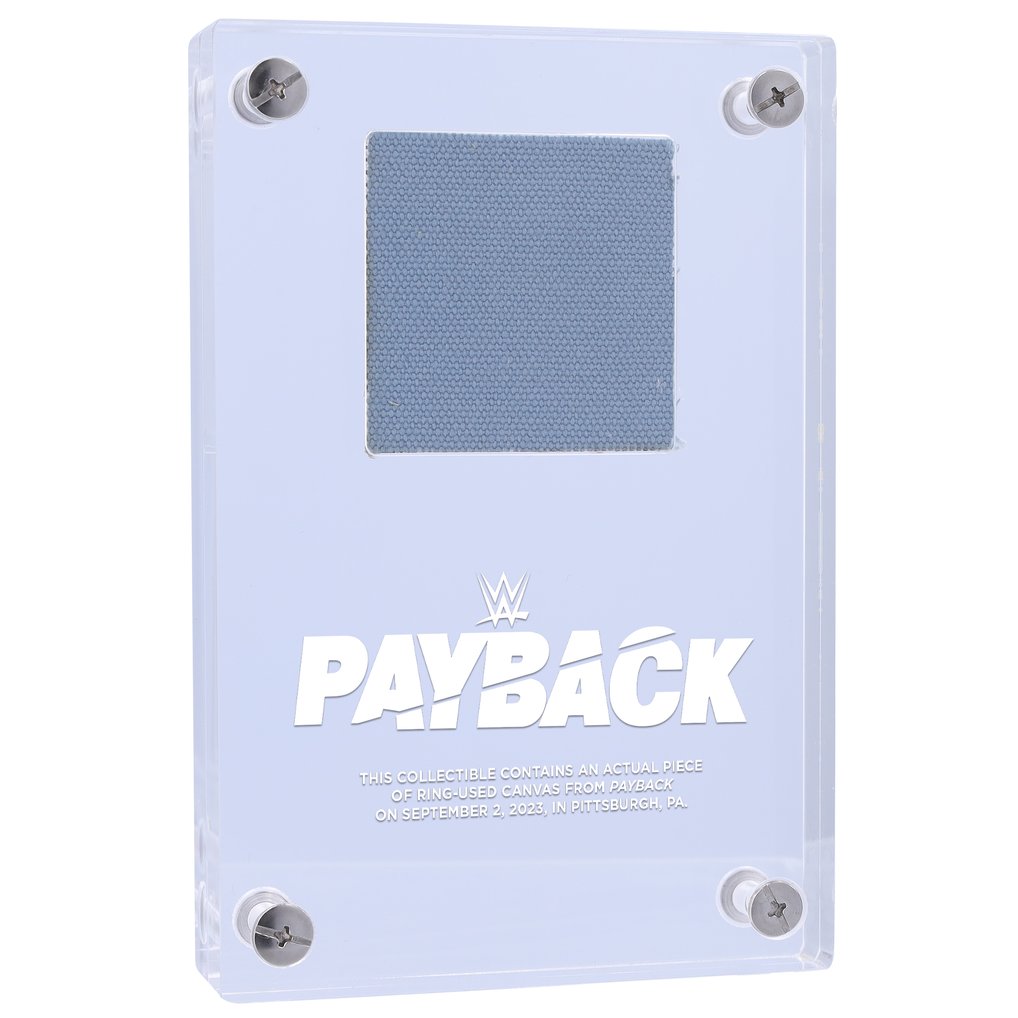 2023 WWE Payback Fanatics Authentic Acrylic Event-Used Ring Canvas Display Case