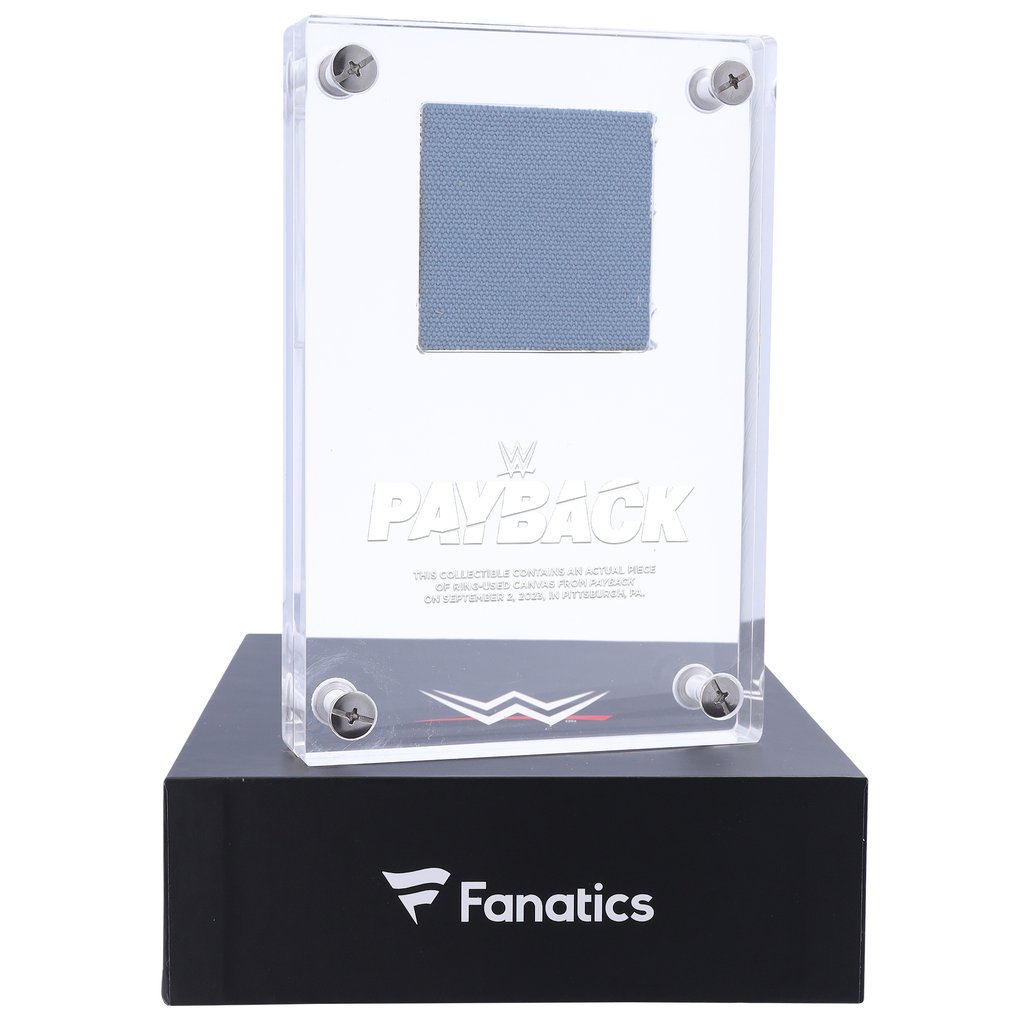2023 WWE Payback Fanatics Authentic Acrylic Event-Used Ring Canvas Display Case