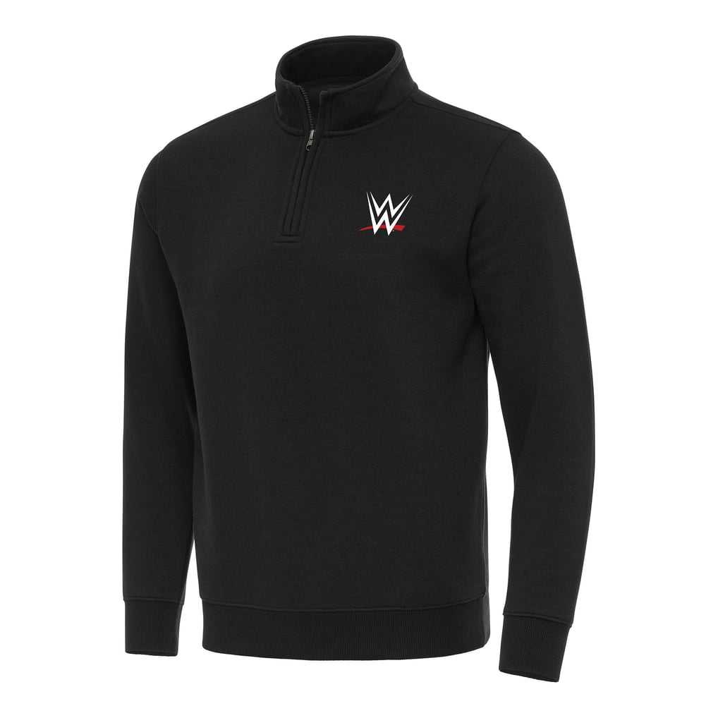 WWE Merchandise Antigua Victory Quarter-Zip Pullover Top - Black