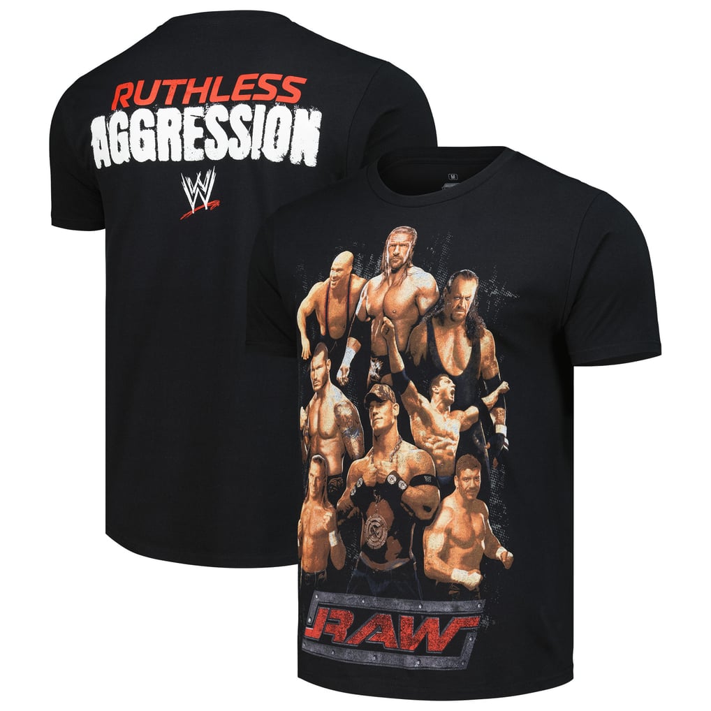 RAW Ripple Junction Ruthless Aggression Era Collage T-Shirt - Black