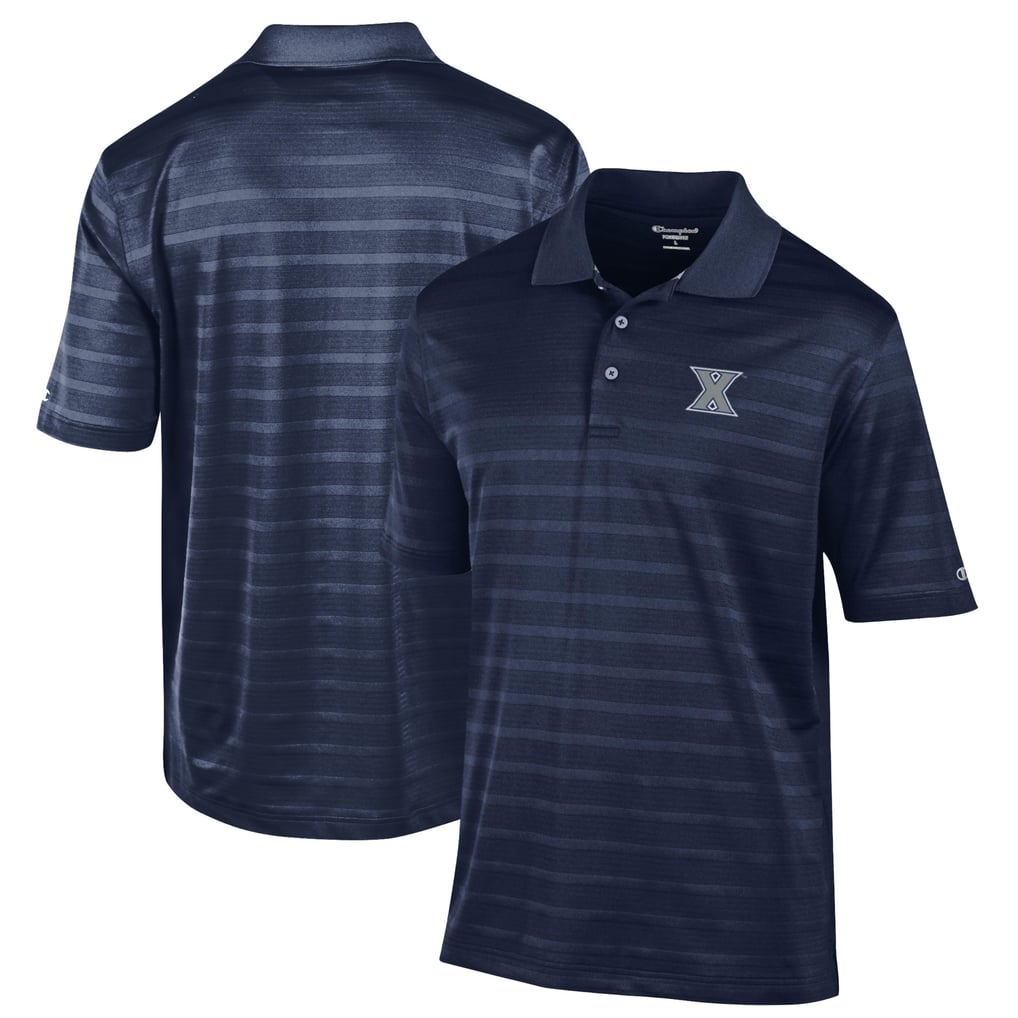 Xavier Musketeers Champion Relaxed Fit Textured Solid Polo - Navy