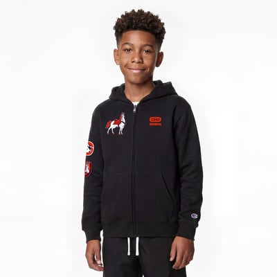 Denver Broncos Disney x Champion Youth Maximus Full-Zip Hoodie - Black