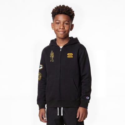 Green Bay Packers Disney x Champion Youth Chewbacca Full-Zip Hoodie - Black