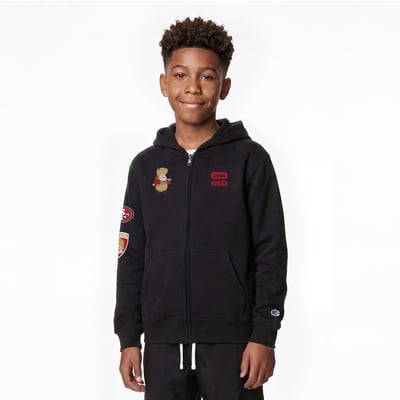 San Francisco 49ers Disney x Champion Youth Stinky Pete Full-Zip Hoodie - Black