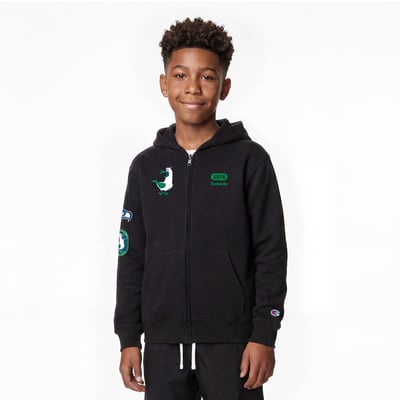 Seattle Seahawks Disney x Champion Youth Seagulls Full-Zip Hoodie - Black