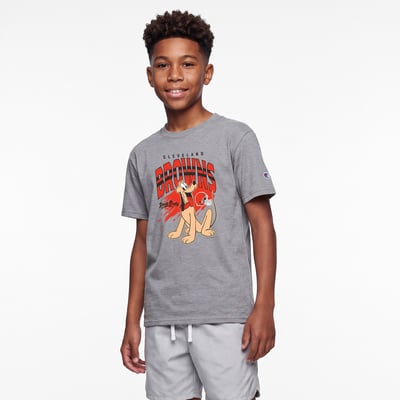 Cleveland Browns Disney x Champion Youth Pluto T-Shirt - Heather Gray