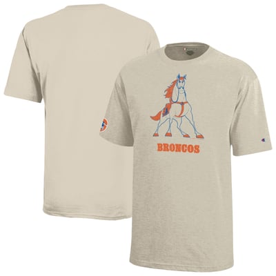 Denver Broncos Disney x Champion Youth Maximus T-Shirt - Oatmeal