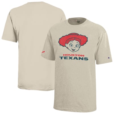Houston Texans Disney x Champion Youth Jessie T-Shirt - Oatmeal