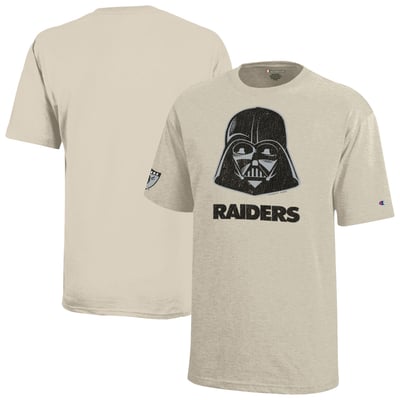 Las Vegas Raiders Disney x Champion Youth Darth Vader T-Shirt - Oatmeal