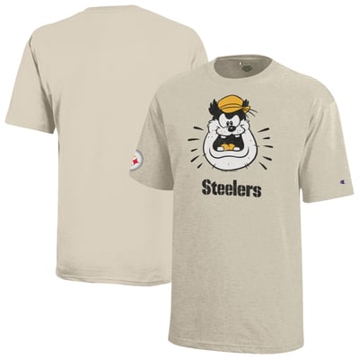 Pittsburgh Steelers Disney x Champion Youth Pete T-Shirt - Oatmeal