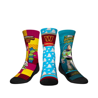 Washington Commanders Rock Em Socks Youth Toy Story 3-Pack Crew Socks